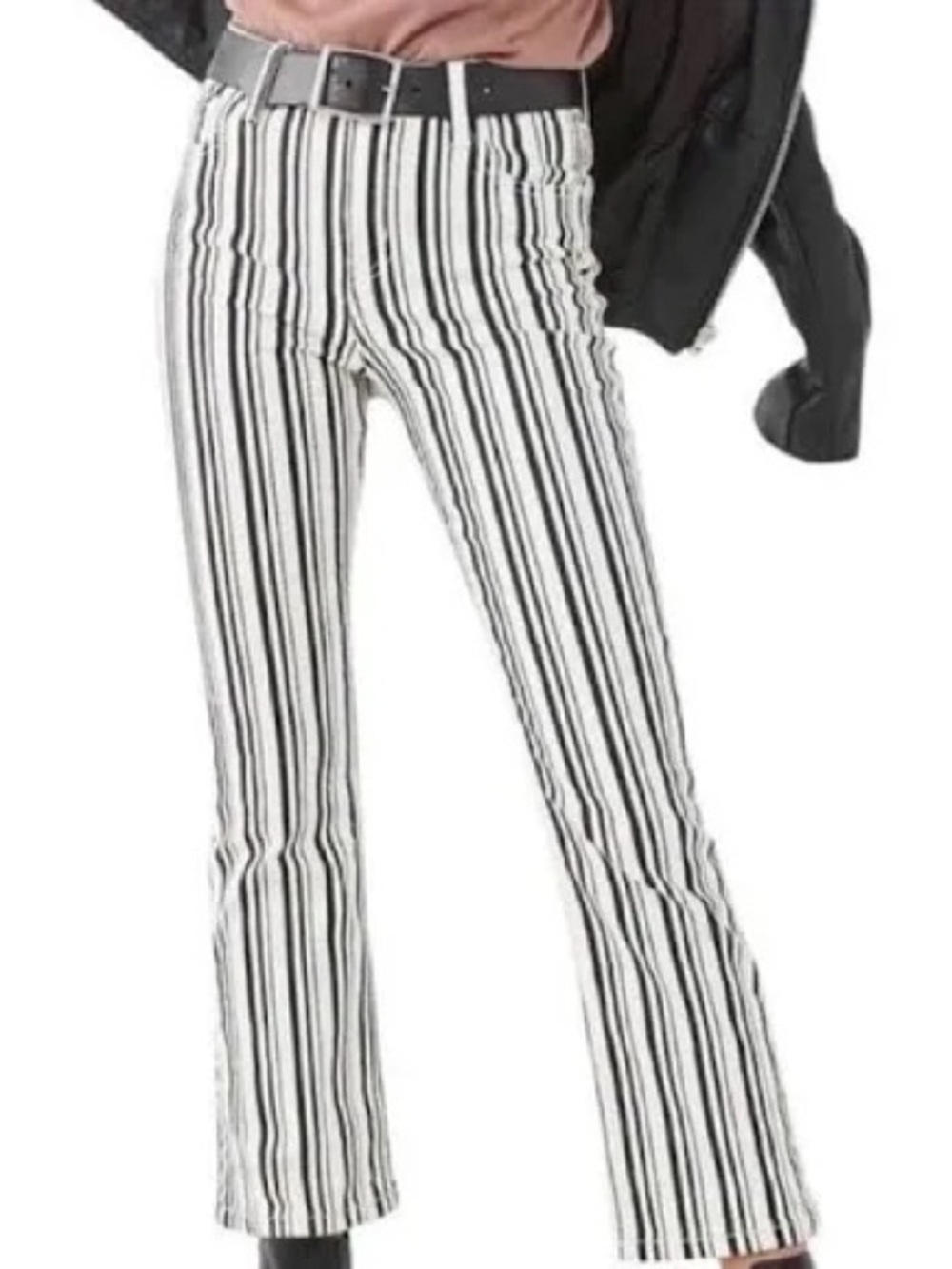 Urban Outfitters BDG Striped Wide Straight Leg Jean Black White Size 29
